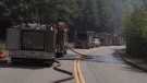 The fire began around 10 a.m. on the north side of Burnaby Mountain (CTV Vancouver).