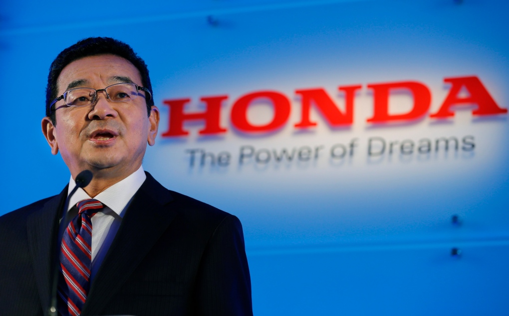 Honda's Takahiro Hachigo speaks at headquarters 