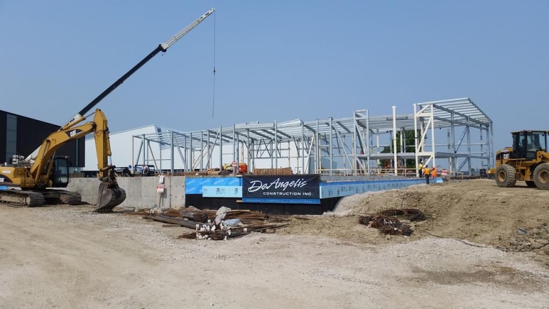 The second phase of construction begins at the Atlas Tube Centre in Lakeshore, Ont., July 6, 2015. (Angelo Aversa / CTV Windsor)