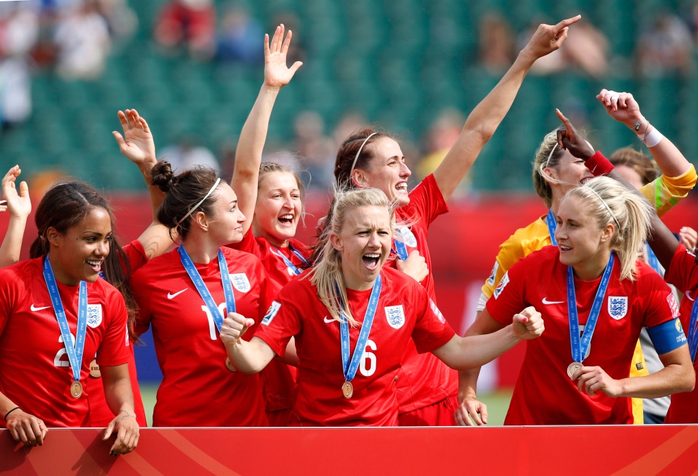 Team England during Women's World Cup