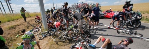 Tour de France marred by horrific chain-reaction c