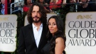 Musician Chris Cornell and wife Vicky Karayiannis (©AFP Photo/ Frederic J. Brown)