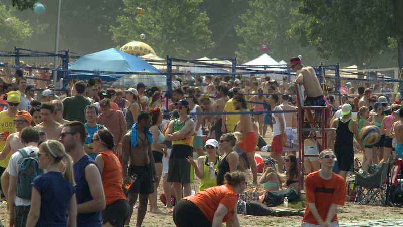Thousands attend this years 33rd annual HOPE Volleyball SummerFest, a charity volleyball tournament, at Mooney's Bay on July 11th, 2015. 