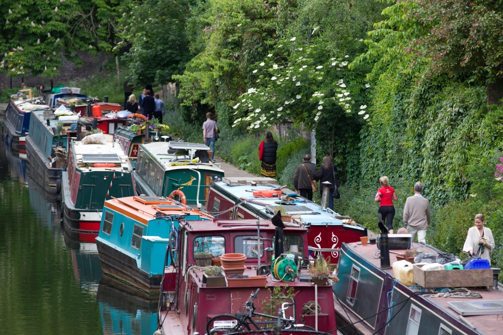 Canal boats in London