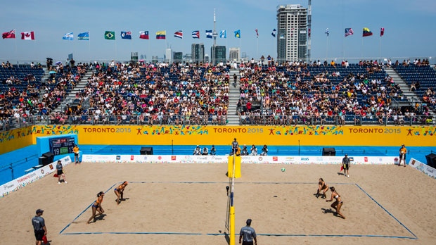 U.S. vs. El Salvador, beach volleyball