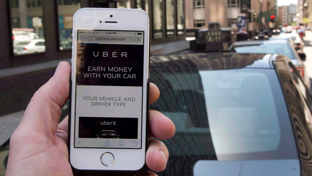 Uber is shown on a smartphone