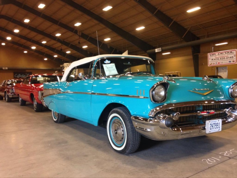 Cars ready to go a day before the Maple City Classic Car Auction in Chatham, Ont., on July 17, 2015. (Chris Campbell / CTV Windsor)