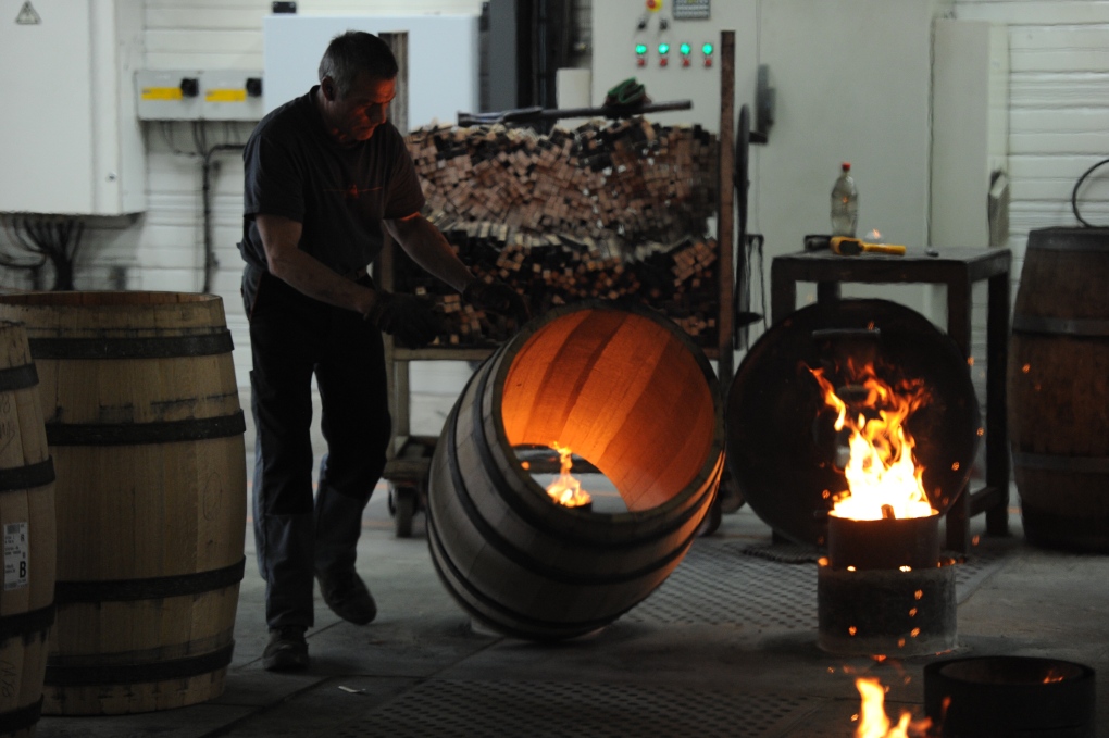 Wood wine barrels made in France