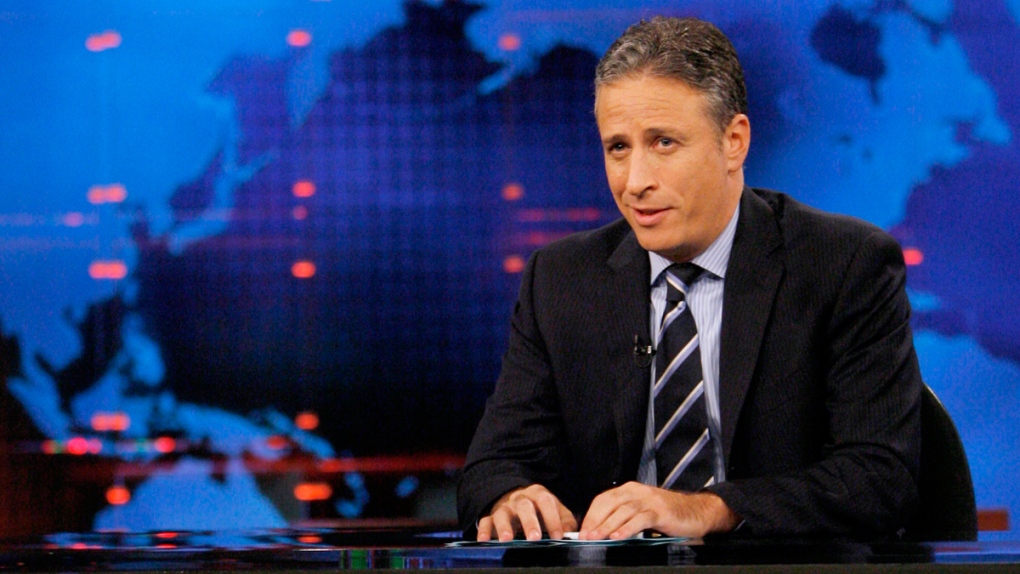 Jon Stewart on 'The Daily Show' set, 2007