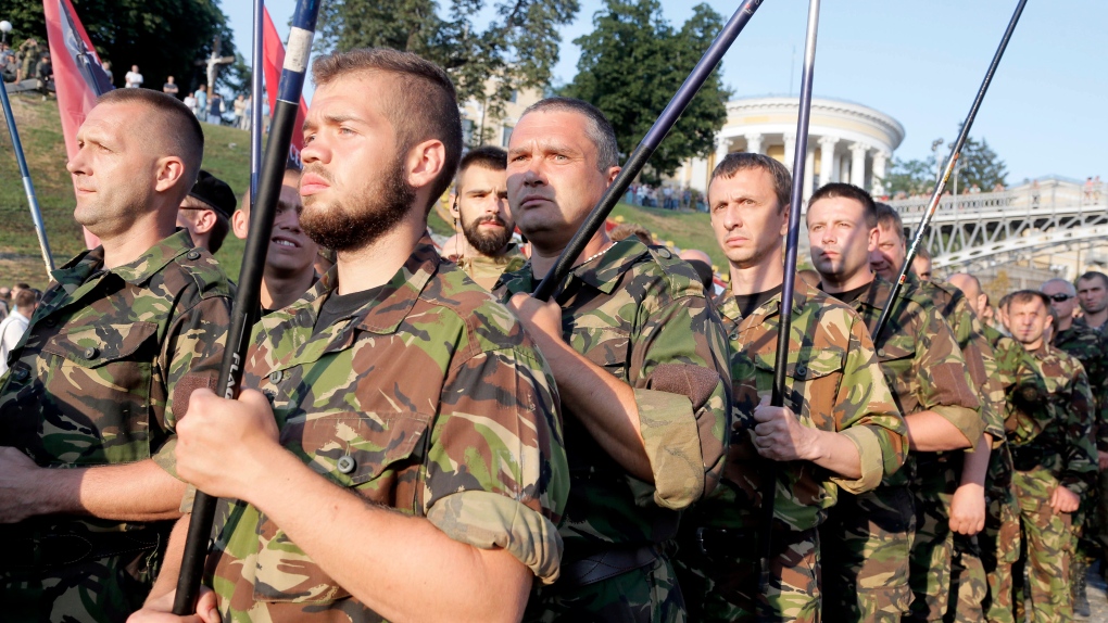 Right sector group protest