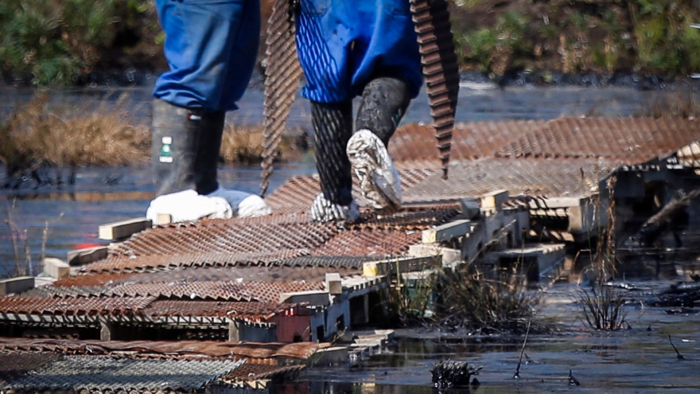 Cleaning up Alberta pipeline spill