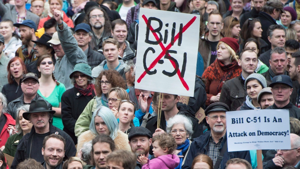 Protesting Bill C-51 in Vancouver
