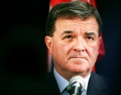 Federal Finance Minister Jim Flaherty speaks to journalists in downtown Toronto on Wednesday Nov.12, 2008. (Chris Young/ THE CANADIAN PRESS)