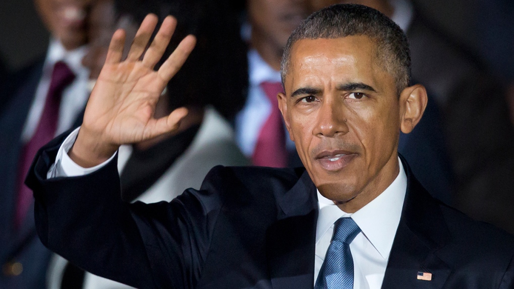 U.S. President Barack Obama arrives in Kenya