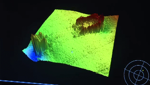 The Canadian Hydrographic Service's 3D image of a shipwreck found in Pictou Harbour, N.S.