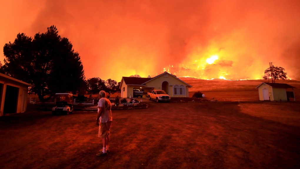 California wildfire near Napa Valley
