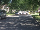Windsor police say a child has hit by a car in the 500 block of Brock Street in Windsor, Ont., Thursday, July 30, 2015. (Melissa Nakhavoly / CTV Windsor)