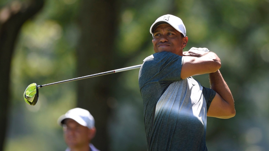 Tiger Woods tees off at Quicken Loans