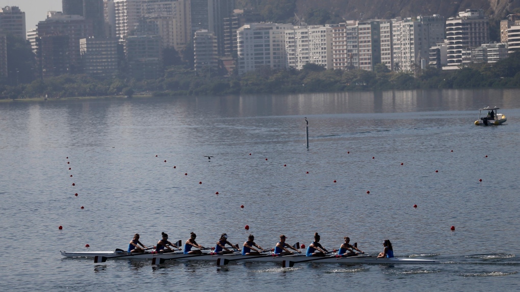 Rowers practice in Rio ahead of the 2016 Olympics
