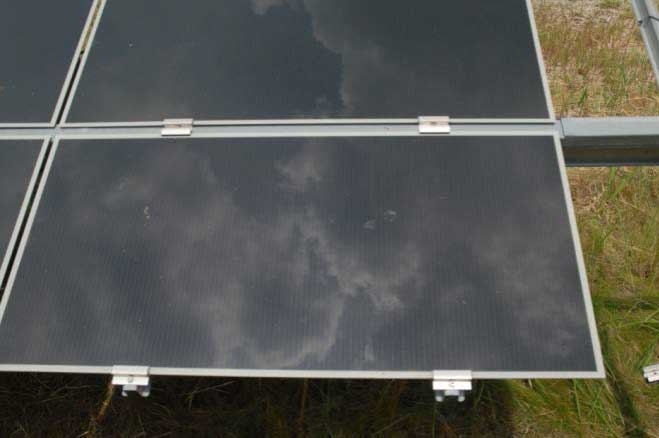 A solar panel like the one stolen from First Solar Inc. in Tilbury, Ont. is seen in this image released by the Chatham-Kent Police Service.