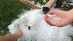 In Winnipeg, the storm brought hail to some neighbourhoods and heavy rains.