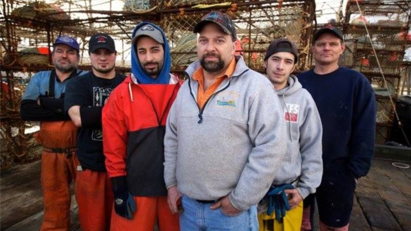 Tony Lara, the captain of a crab fishing boat featured on 'Deadliest Catch' is seen in the centre of this undated photo. (Deadliest Catch / Facebook)