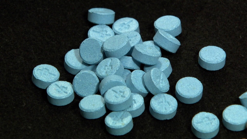 Fentanyl-containing tablets are shown in this undated file photo.