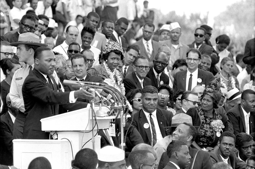 Martin Luther King Jr during speech