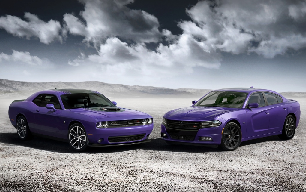 Dodge Charger and Challenger in Plum Crazy