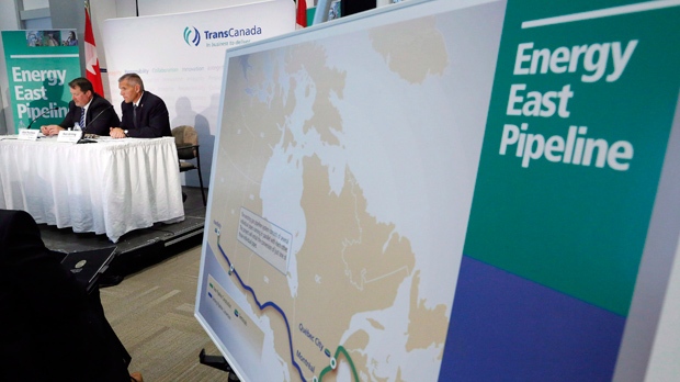 Proposed rout of the Energy East pipeline