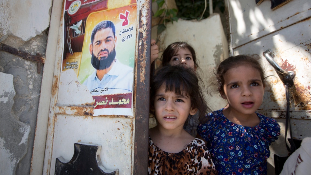 Poster shows Mohammed Allan in Einabus, West Bank
