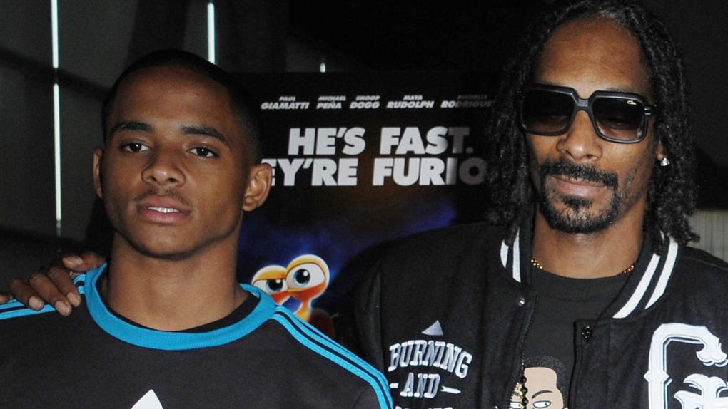 Snoop Dogg, right, with his son Cordell Broadus