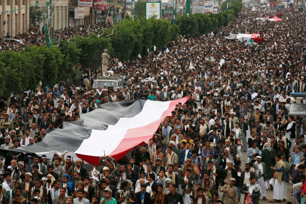 Yemen rebels rally in Sanaa