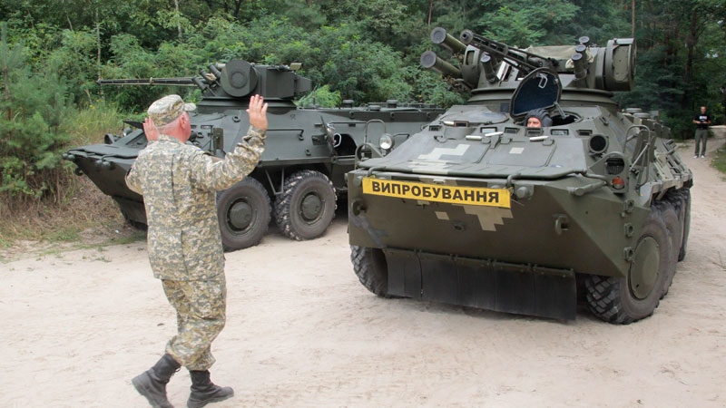 Ukrainian armoured military vehicle BTR 3E