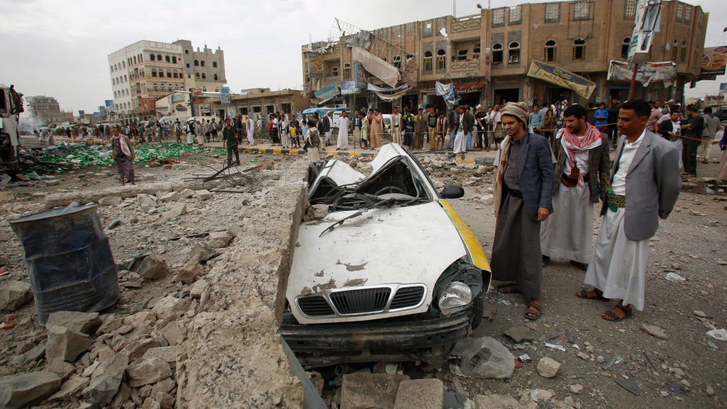 Vehicle destroyed in Yemen