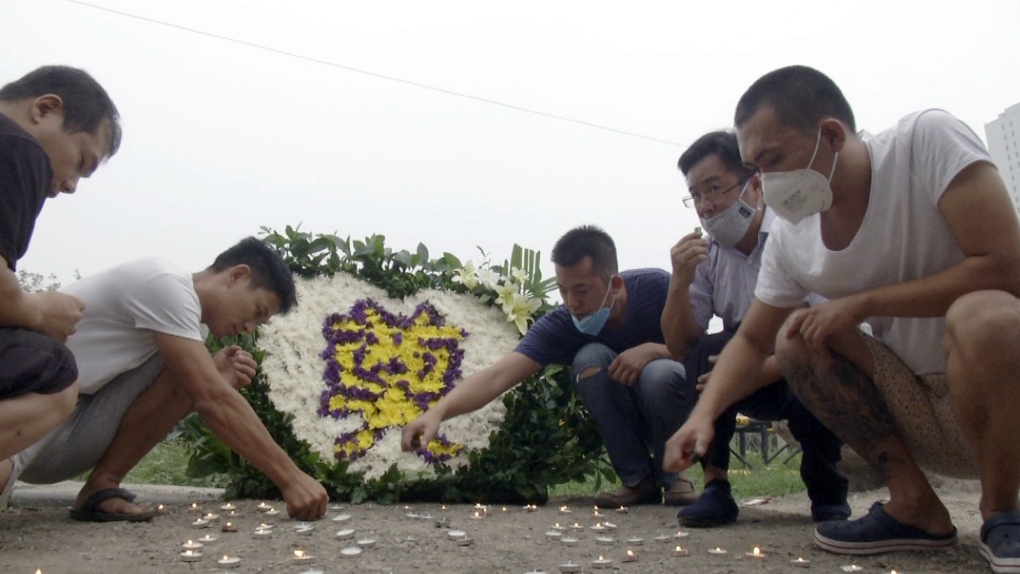 Memorial for victims of Tianjin blasts