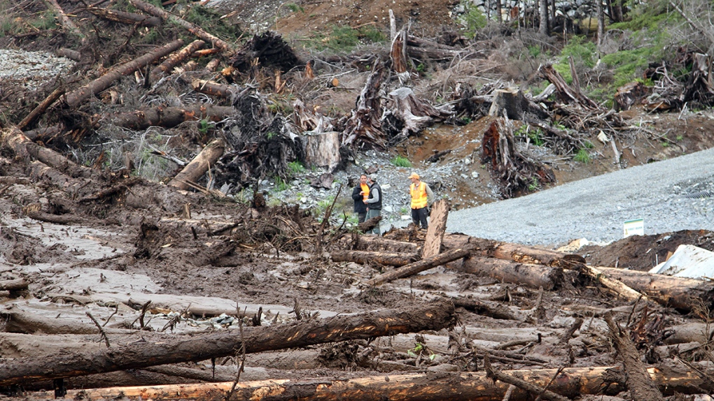Landslide damage in Sitka, Alaska