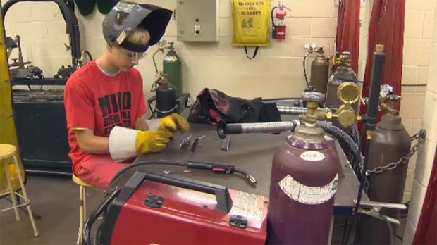 Sparks fly at welding school
