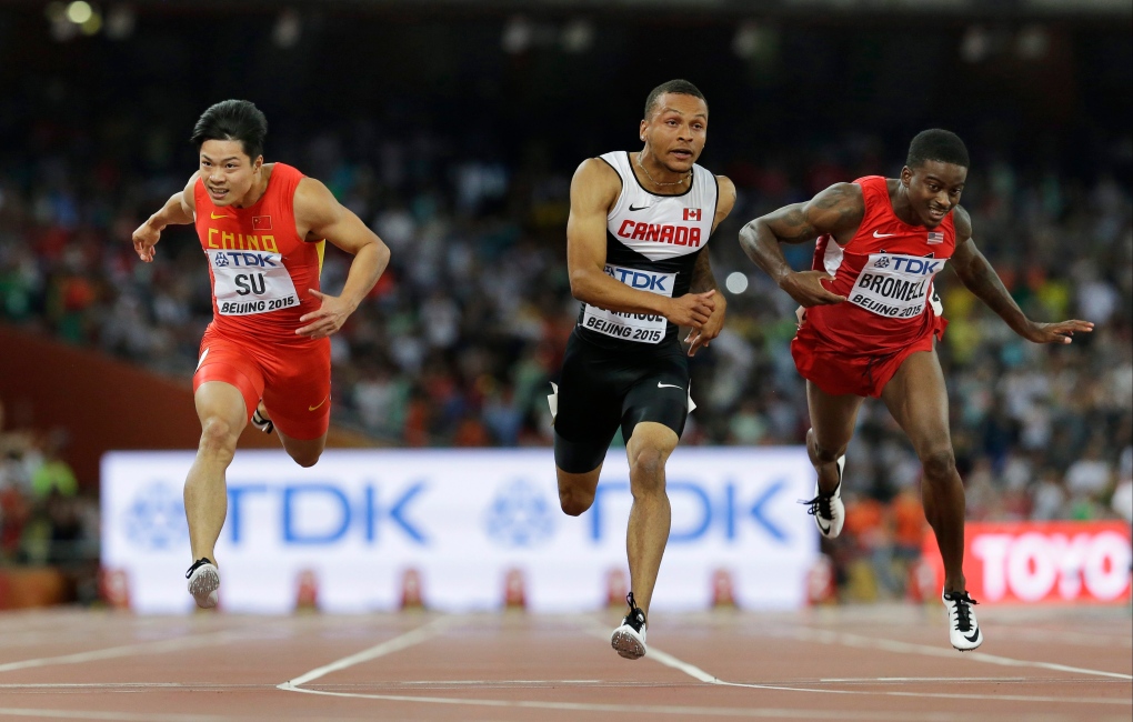 Andre De Grasse ties for bronze at worlds