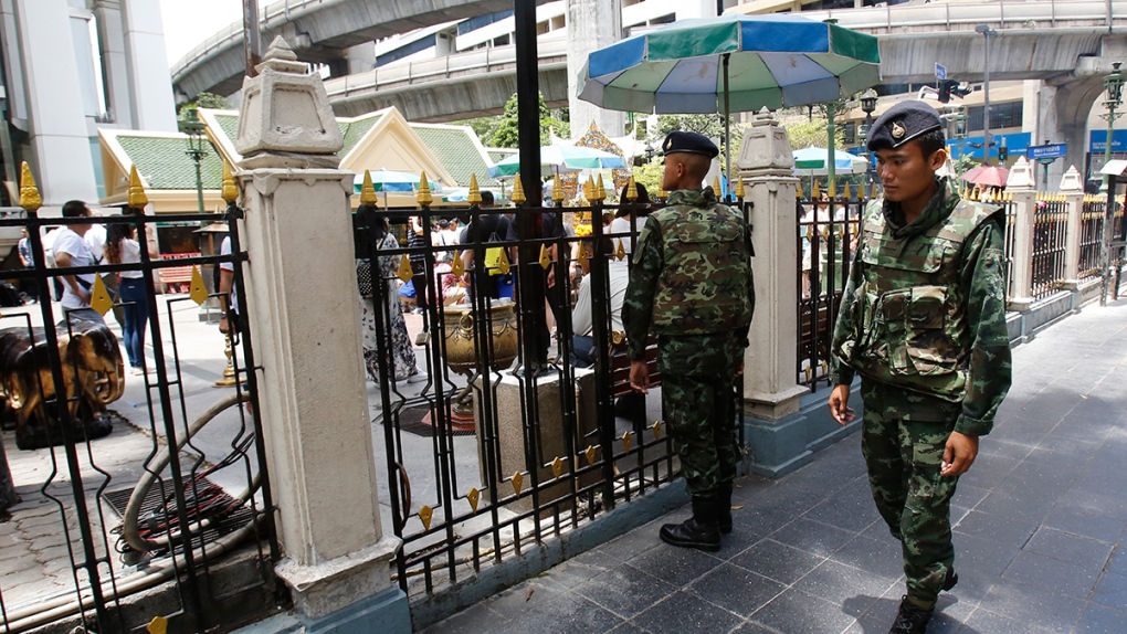 Site of bomb blast in Bangkok