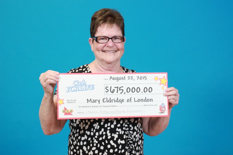 Londoner Mary Eldridge won the $1,000 a week Instant Cash for Life lottery game.
(Photo courtesy of Ontario Lottery and Gaming Corporation)
