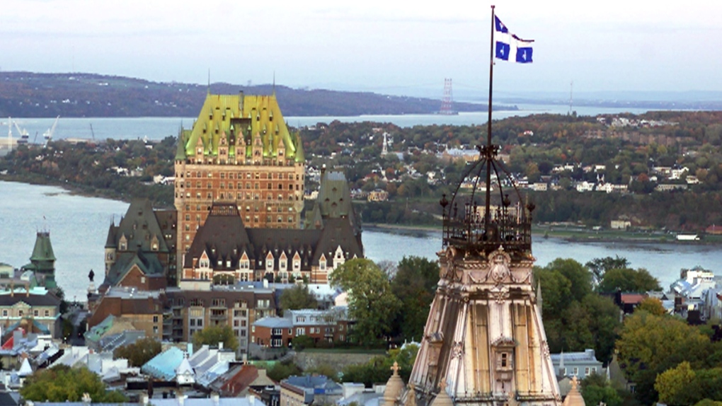  Skyline of old historic Quebec City 