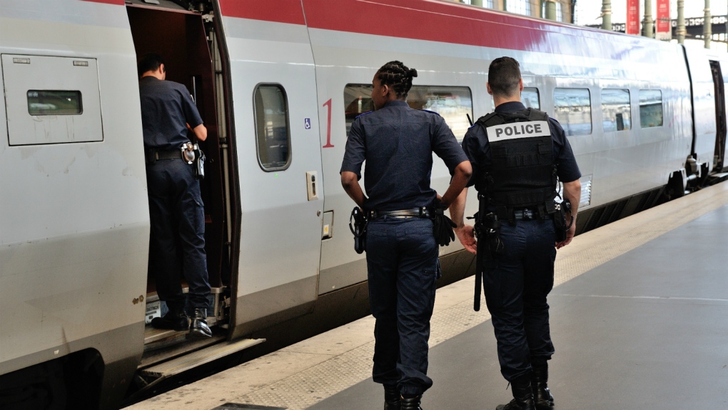 French officers patrol train stations after attack
