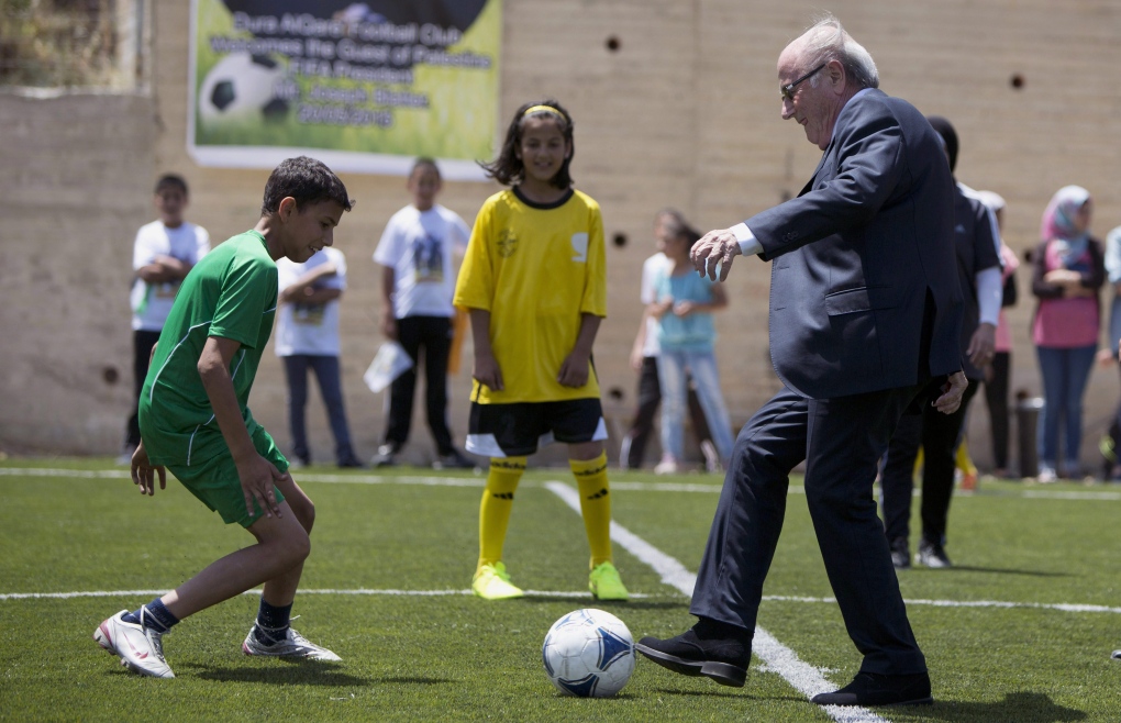 FIFA president in West Bank