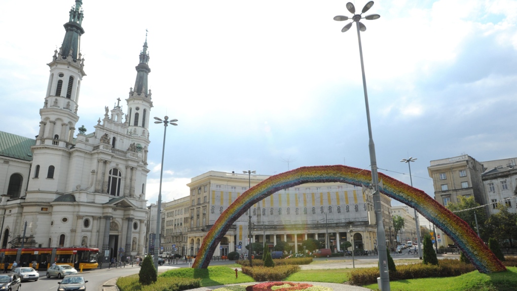 'The Rainbow' on Saviour Square in Warsaw