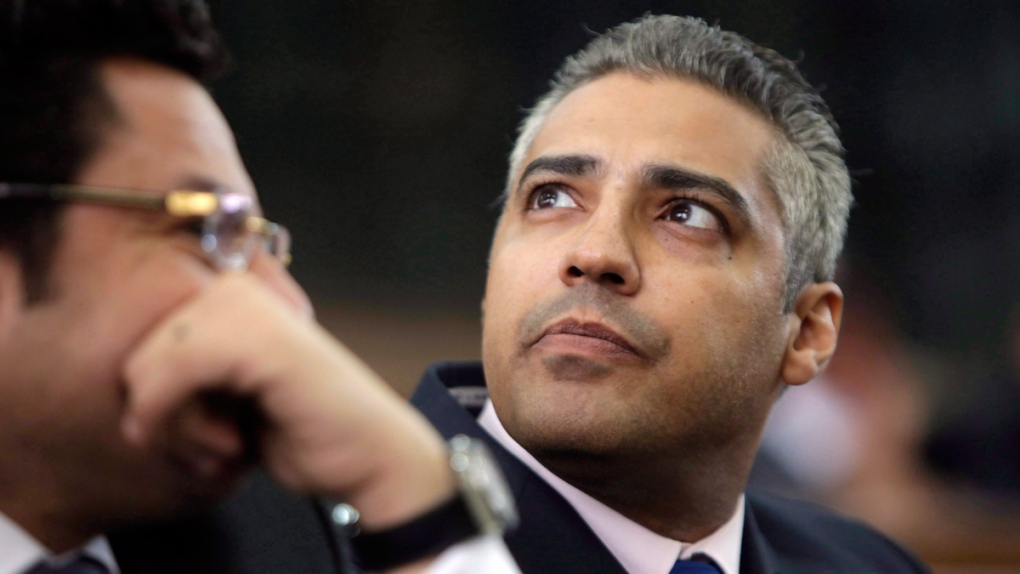 Mohamed Fahmy in court in Cairo