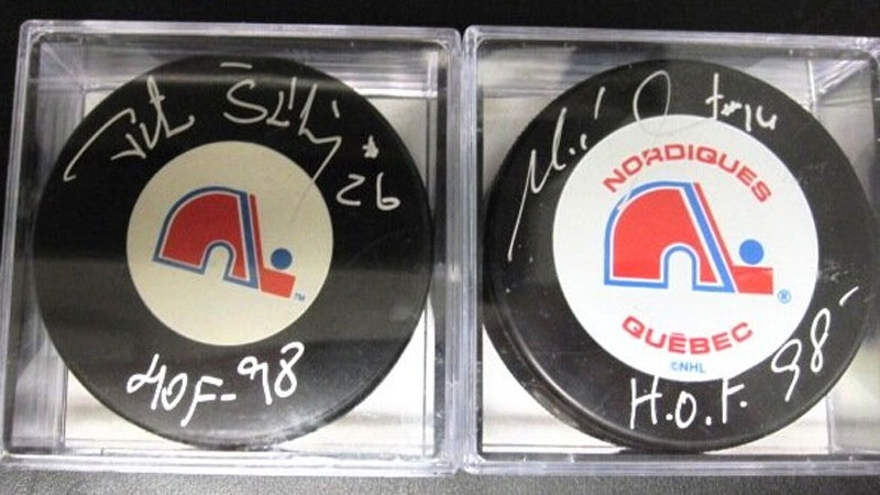 Pucks up for auction