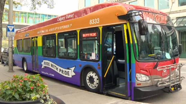 Calgary Transit - Pride bus