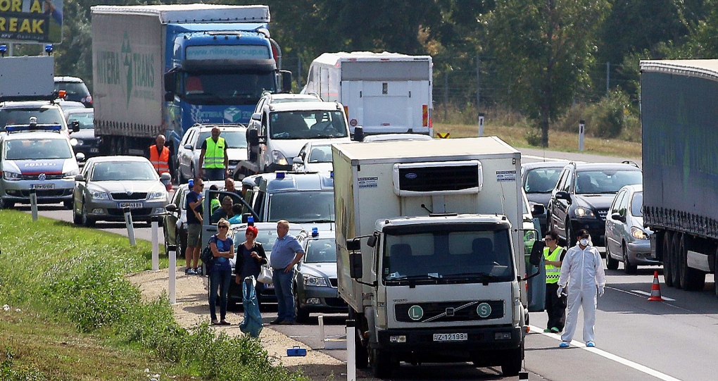 austria truck migrants