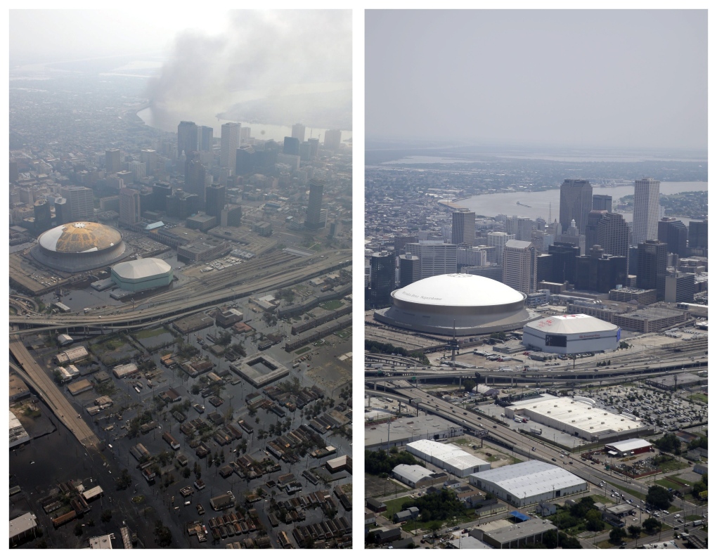 New Orleans Katrina then and now